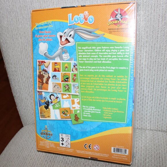 3/77❤️sealed 2006 vintage Looney Tunes Lotto card board game Gladius Canada Made - Picture 5 of 8
